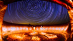 Star trails over Chaco Canyon